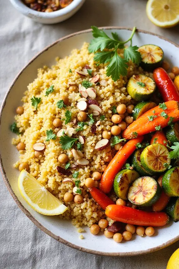 Aromatic Moroccan Style Couscous Recipe with Chickpeas | Spoonora