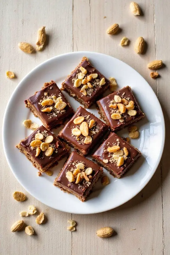 Chocolate Peanut Crispy Squares Recipe | Spoonora