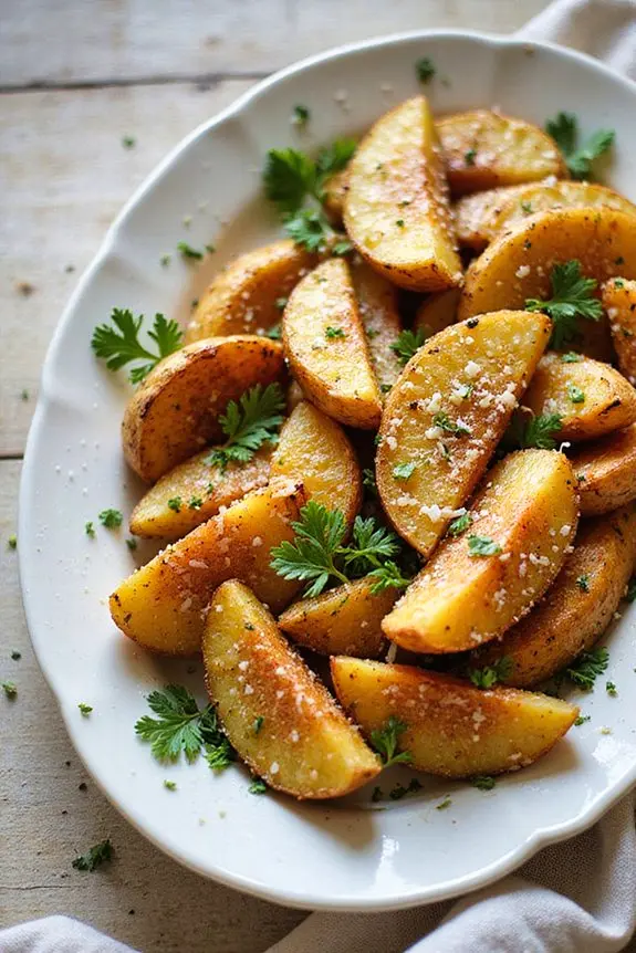 Crispy Parmesan Roasted Potato Recipe | Spoonora