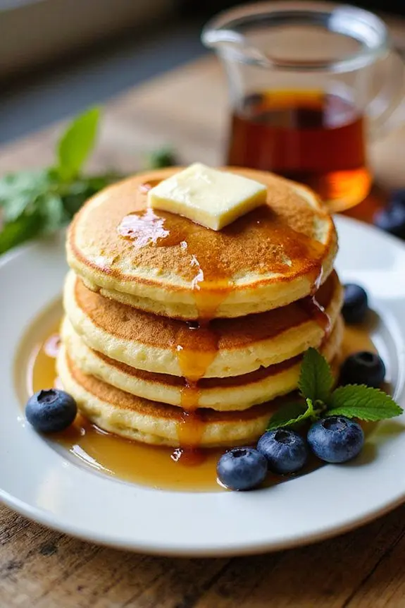 Golden Fluffy Homemade Pancake Recipe | Spoonora