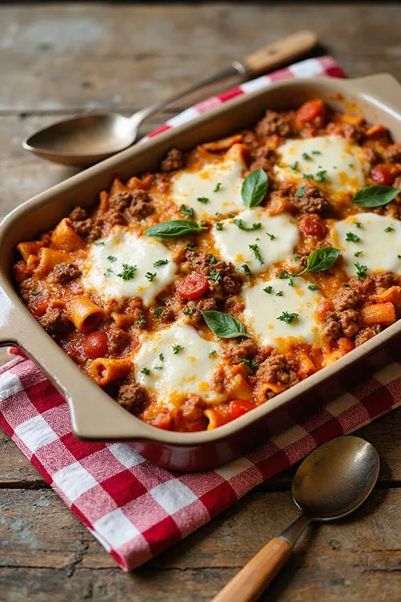 Hearty Italian Meat & Noodle Casserole Recipe | Spoonora