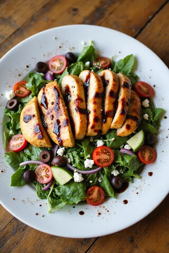 Mediterranean Balsamic Chicken Salad Recipe | Spoonora
