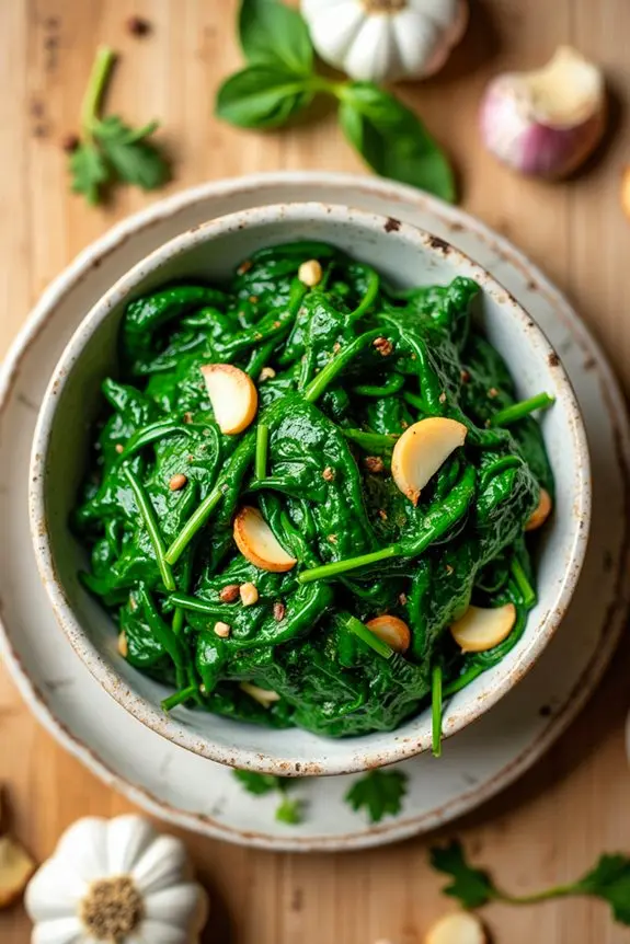 Sautaed Italian Style Spinach Recipe with Fresh Garlic | Spoonora