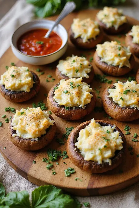 Savory Italian Cheese Stuffed Mushrooms Recipe | Spoonora