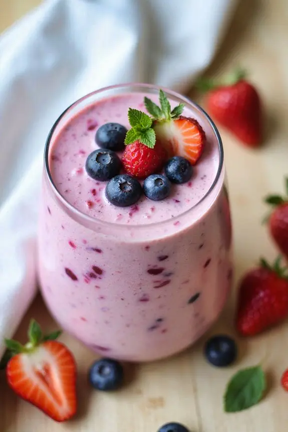 Sweet & Creamy Mixed Berry Smoothie Recipe | Spoonora